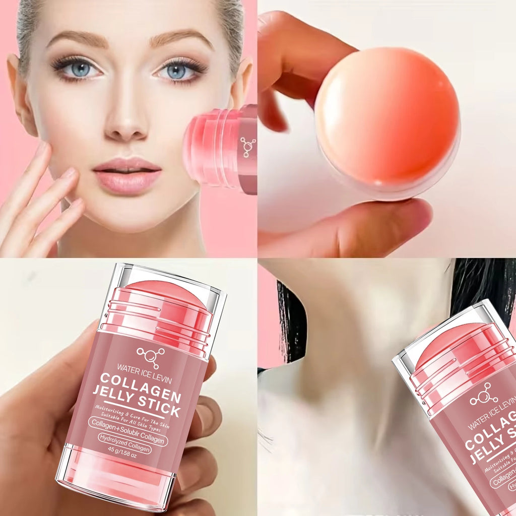 Water Ice Levin Collagen Neck Face Jelly Stick. Moisturizing Lifting Smoothing Care. Triple Collagen Blend. All Skin Types. 45g.