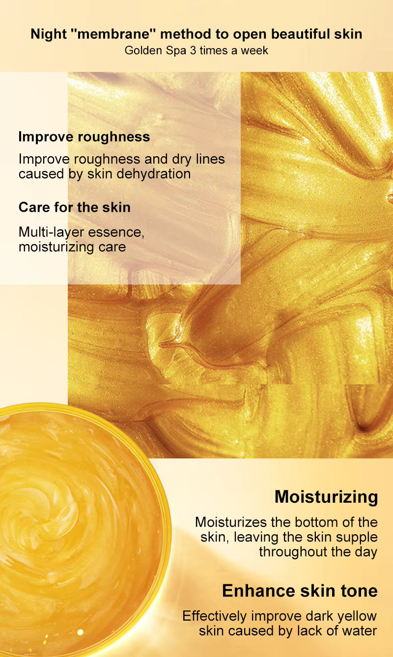 24K Gold Sleeping Mask Moisturizing Shrinkage Pore Skin Care Hyaluronic acid Gel Anti-Aging Oil-control Whitening Night Mask